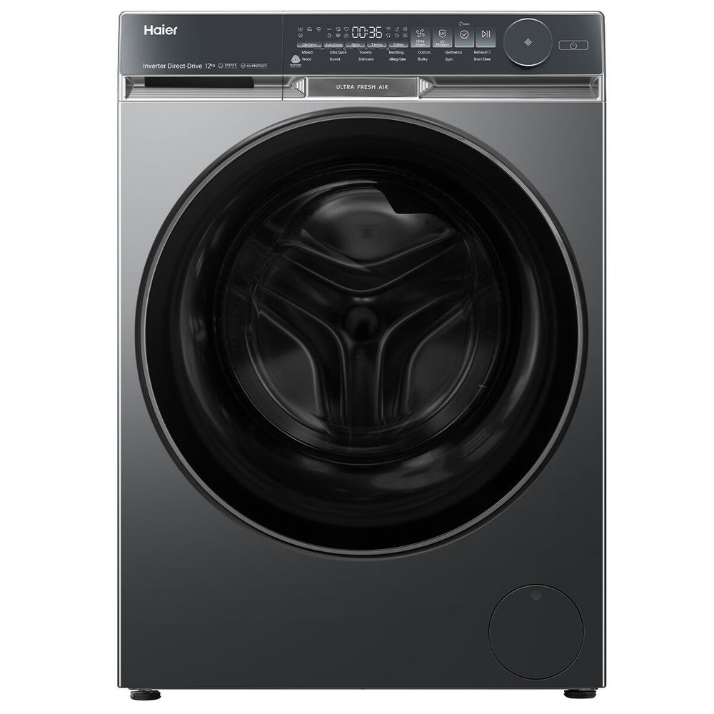Haier 500 Series 12kg Front Load Washing Machine with Ultra Fresh Air Black HWF12DB1