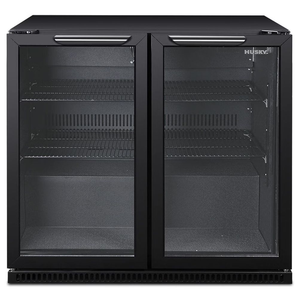 Husky 203L Double Door Home Bar Fridge Black C2HHMBBKAU