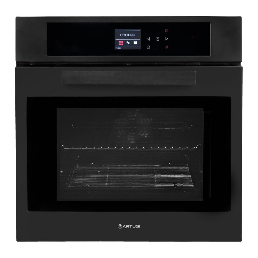 Artusi 60cm Multifunction Electric Built In Oven Matte Black AO6000MB