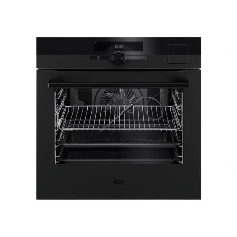 AEG 600mm SteamCrisp Pyrolytic Oven – Matte Black BSK97733PT