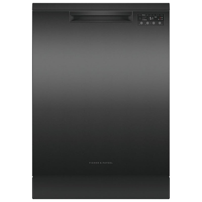 Fisher & Paykel Series 7 Contemporary Freestanding Dishwasher Black Steel DW60FC4B2