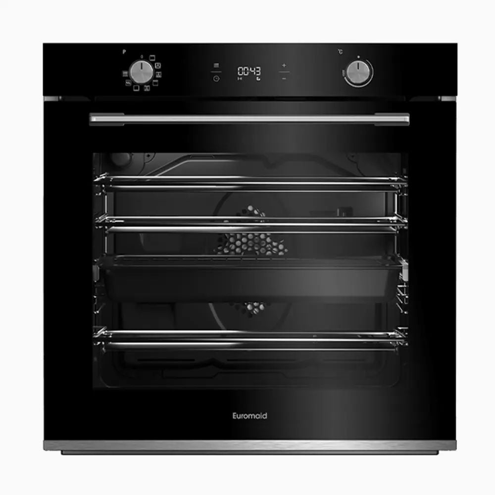 Euromaid Eclipse 600mm 8 Function Pyrolytic Oven – Black EKDP8B