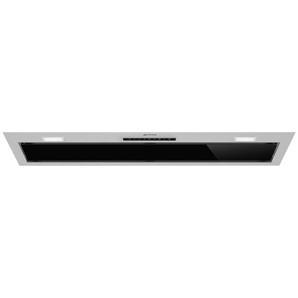 Smeg 90cm Black Glass & Stainless Steel Integrated KSGAU9P4VN