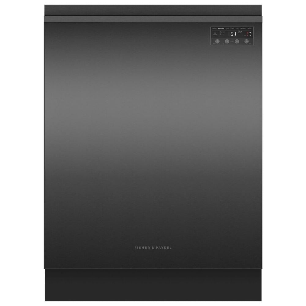 Fisher & Paykel 60cm Built Under Black Stainless Steel Series 5 Sanitise Dishwasher DW60UN2B2