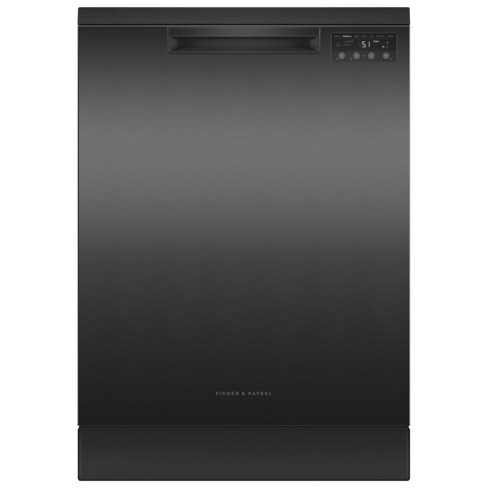 Fisher & Paykel Series 5 Contemporary Freestanding Dishwasher Black Steel DW60FC1B2