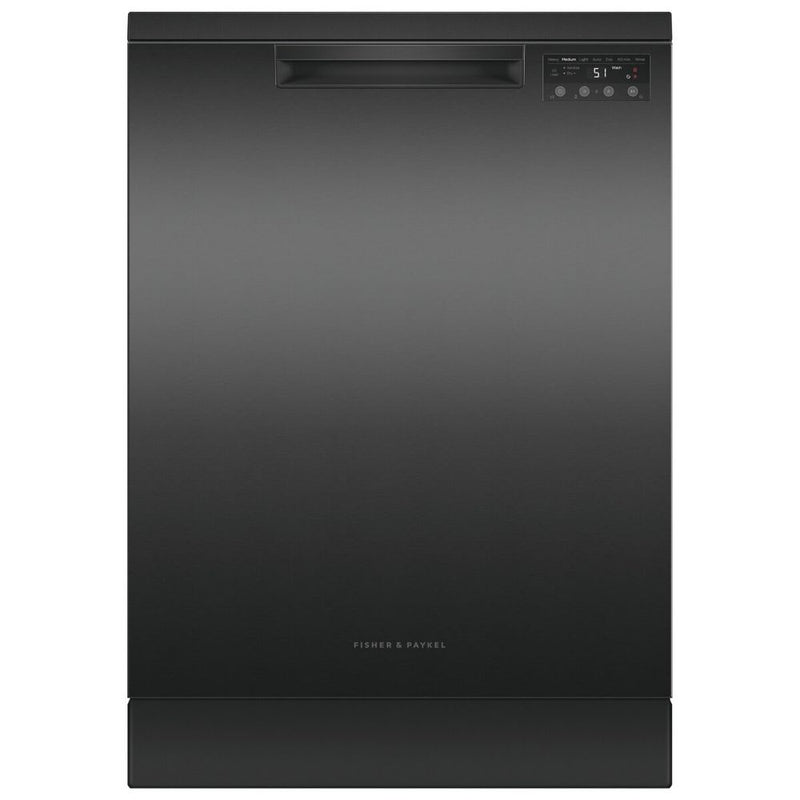 Fisher & Paykel Series 5 Contemporary Freestanding Dishwasher Black Steel DW60FC1B2